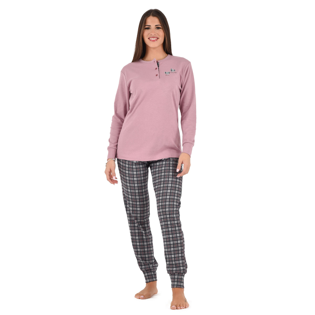 Pigiama donna serafino caldo cotone karelpiù KF5051