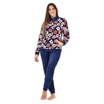 Pigiama donna invernale Biancaluna 23D93013 in pile coral fiori