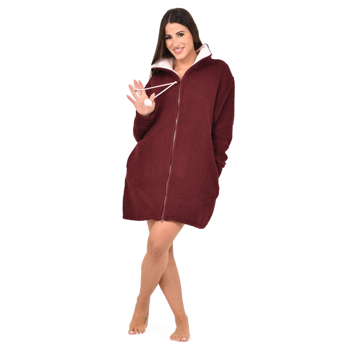 Vestaglia donna zip sherpa teddy Irge MI 1716