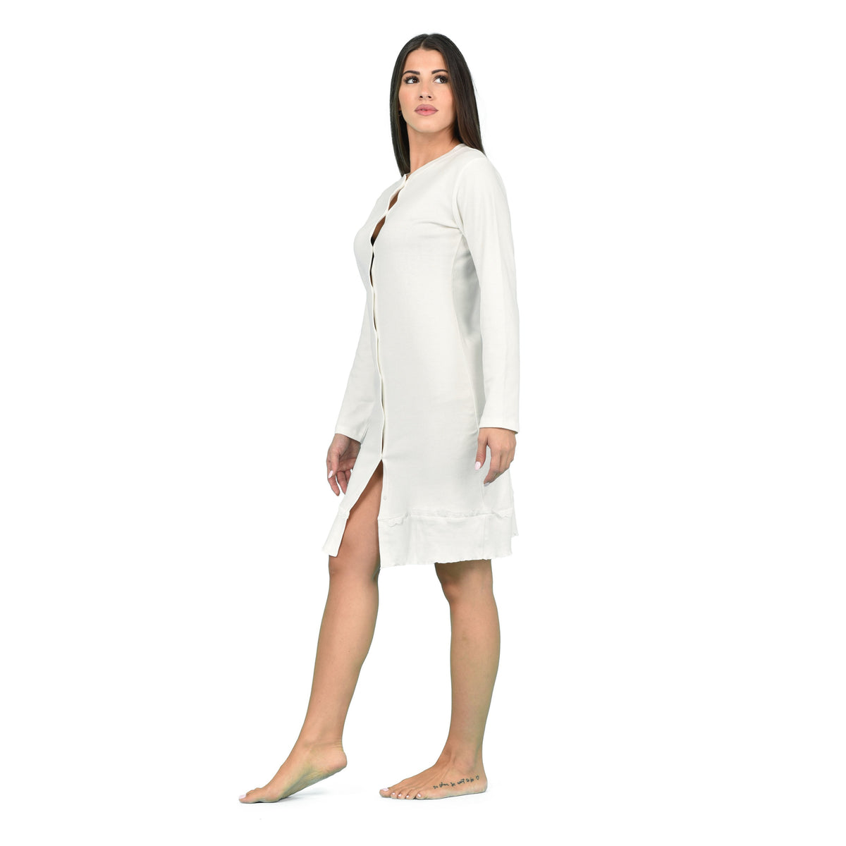 Camicia da notte donna invernale Biancaluna 23D20711 caldo cotone