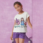Pigiama bambina estivo Santoro Gorjuss 55629 cotone viola