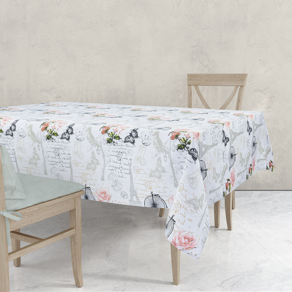 Tovaglia in twill di cotone Sommaruga Siesta fantasia B rose