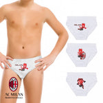 Slip AC Milan Prodotto Ufficiale bimbo MI13504 in 100% cotone 3pz