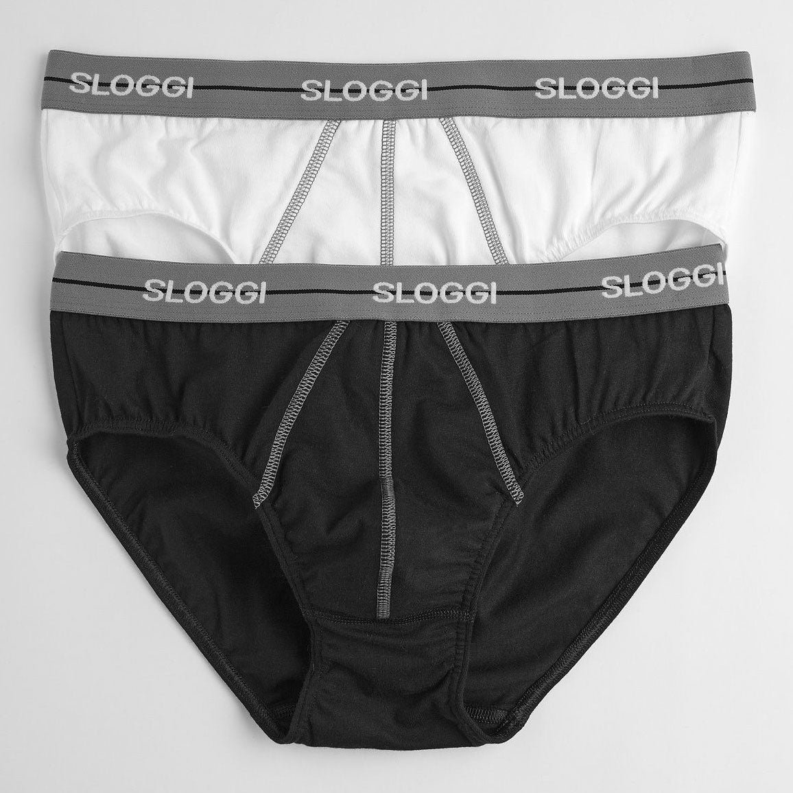 Slip uomo Sloggi midi start bi pack bianco / nero 2 pezzi