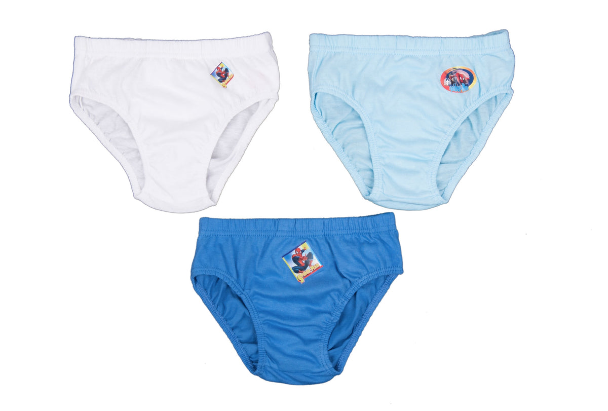 Slip da bambino Spider-man assortiti in 100% cotone 3 pezzi