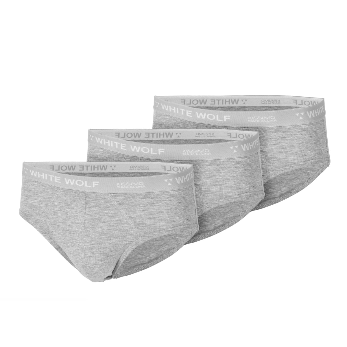 Slip uomo midi Biancaluna Kissimo WP202 cotone elasticizzato 3 pz