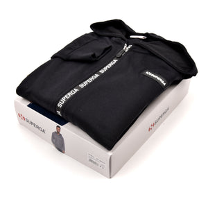 Tuta uomo cotone Superga full zip SMS23104 nero grigio