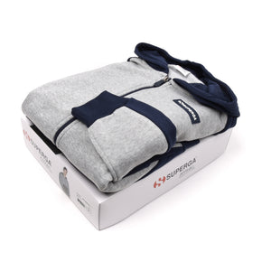 Tuta uomo Superga felpata con cappuccio e zip SMW22313 navy
