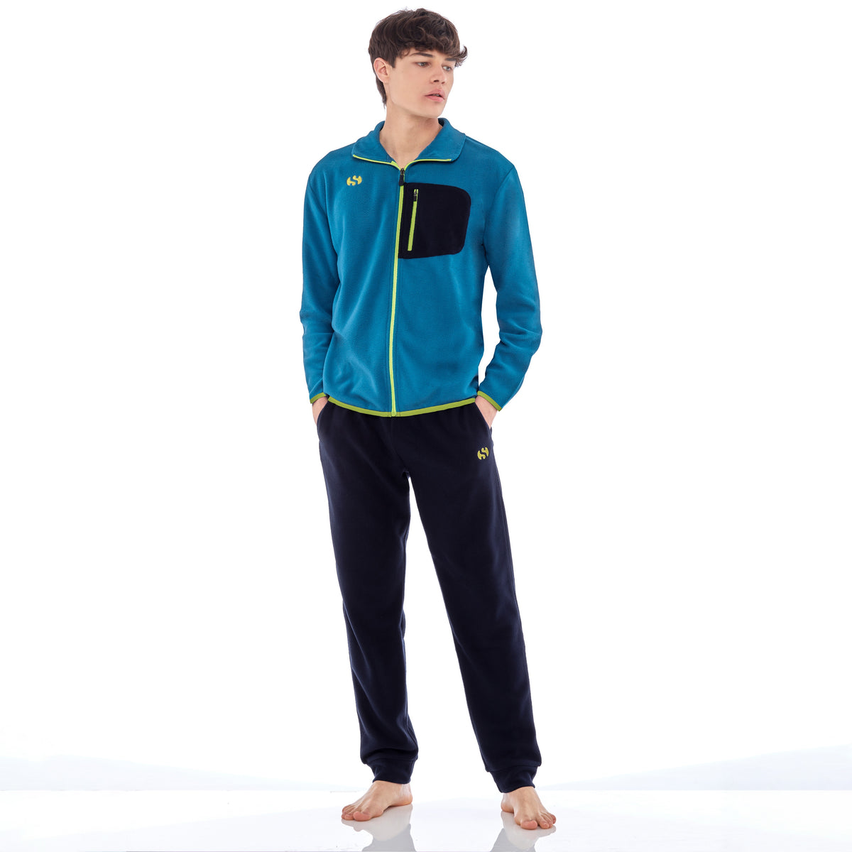 Tuta uomo royal e blu pile micropolar Superga SMW22330