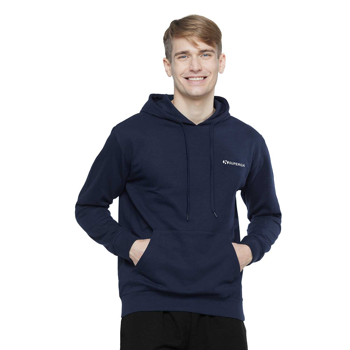 Felpa uomo con cappuccio felpata Superga SMW25689
