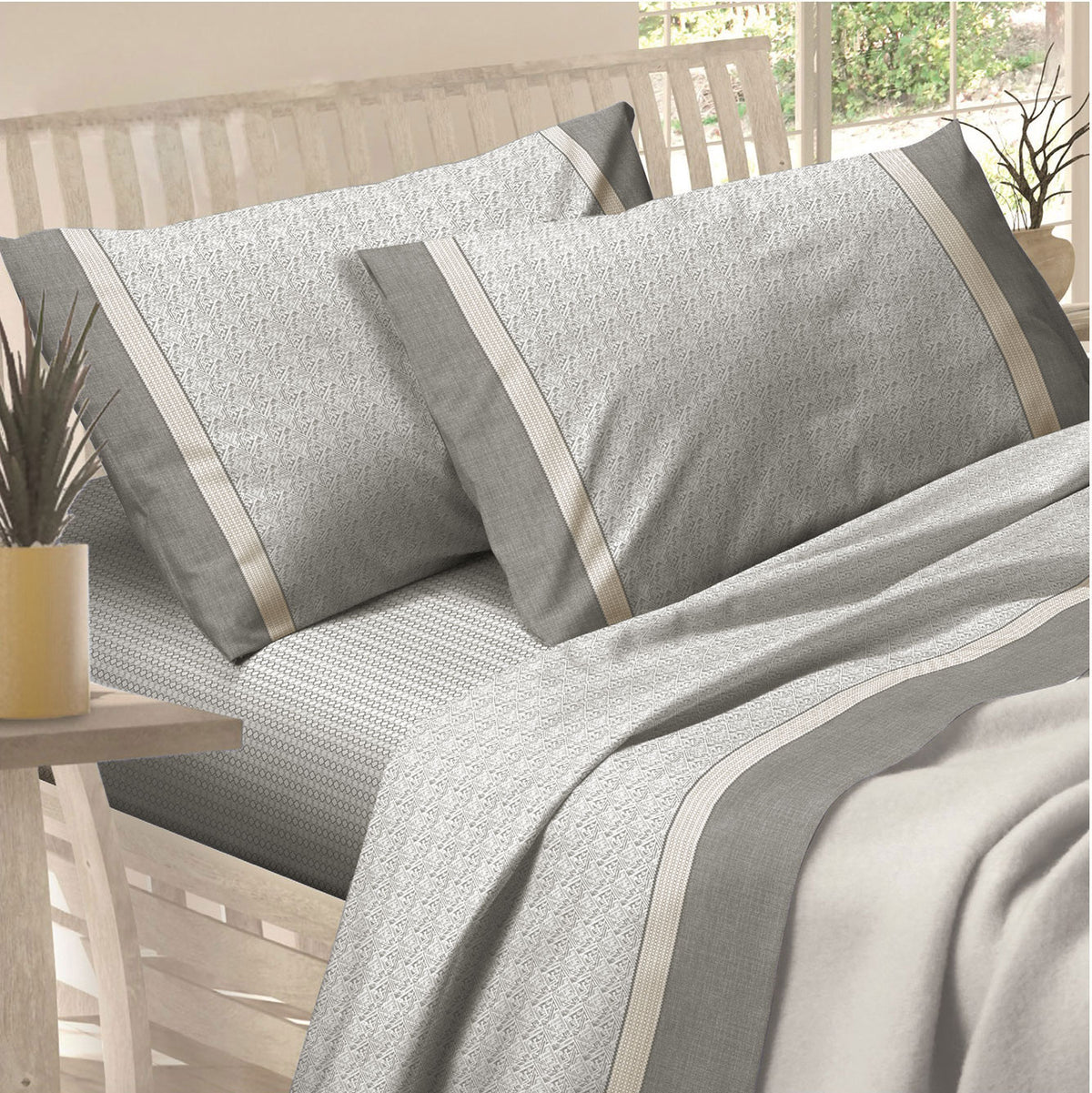 Completo letto lenzuola flanella Preziosa Soffice D21