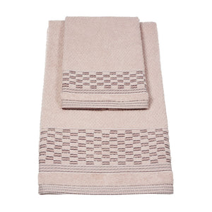 Vingi set asciugamani viso + ospite cotone Sophia rosa