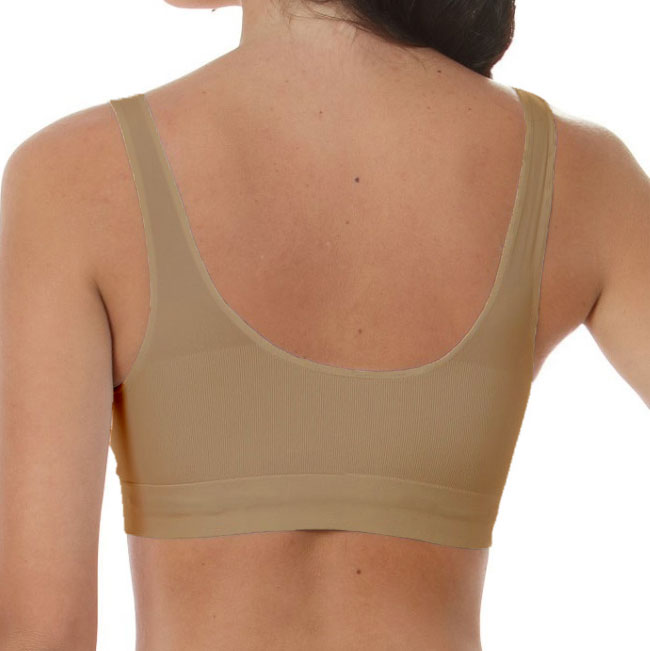 Reggiseno brassiere spalla larga in microfibra elasticizzata modellante