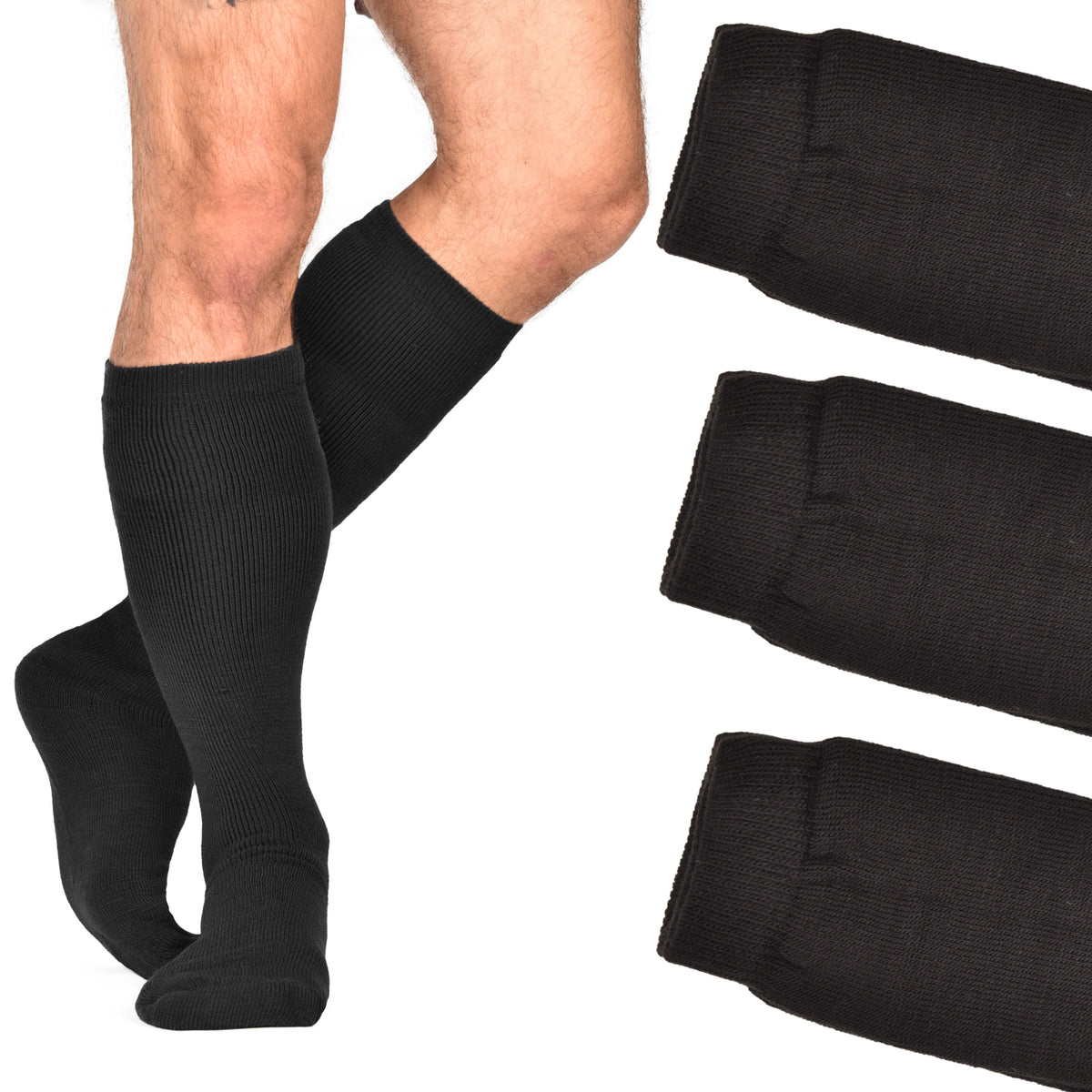 Calze termiche uomo invernali 80% lana 3 paia