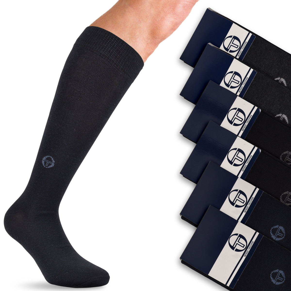 Calze da uomo in caldo cotone Sergio Tacchini 6 paia