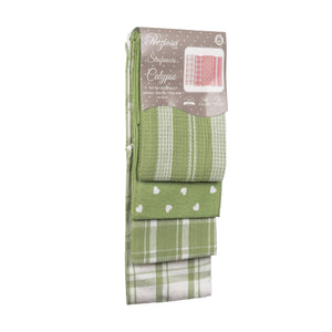 Set da 4 strofinacci Preziosa Calypso 100% cotone