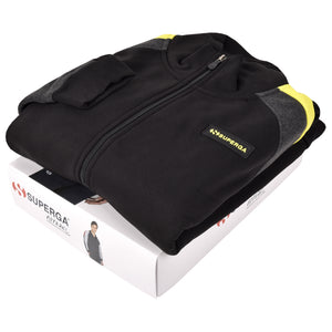 Tuta uomo Superga felpata full zip SMW22311 nero
