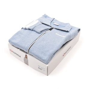 Tuta donna cotone Superga full zip SWS23201 avio melange
