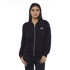 Tuta donna cotone Superga full zip SWS23206 nera
