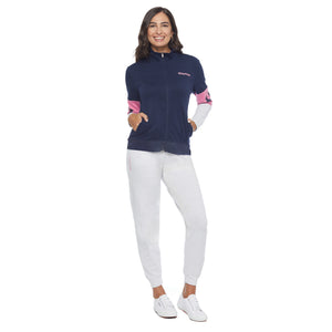 Tuta donna primaverile in cotone elasticizzato con zip Superga SWS25705