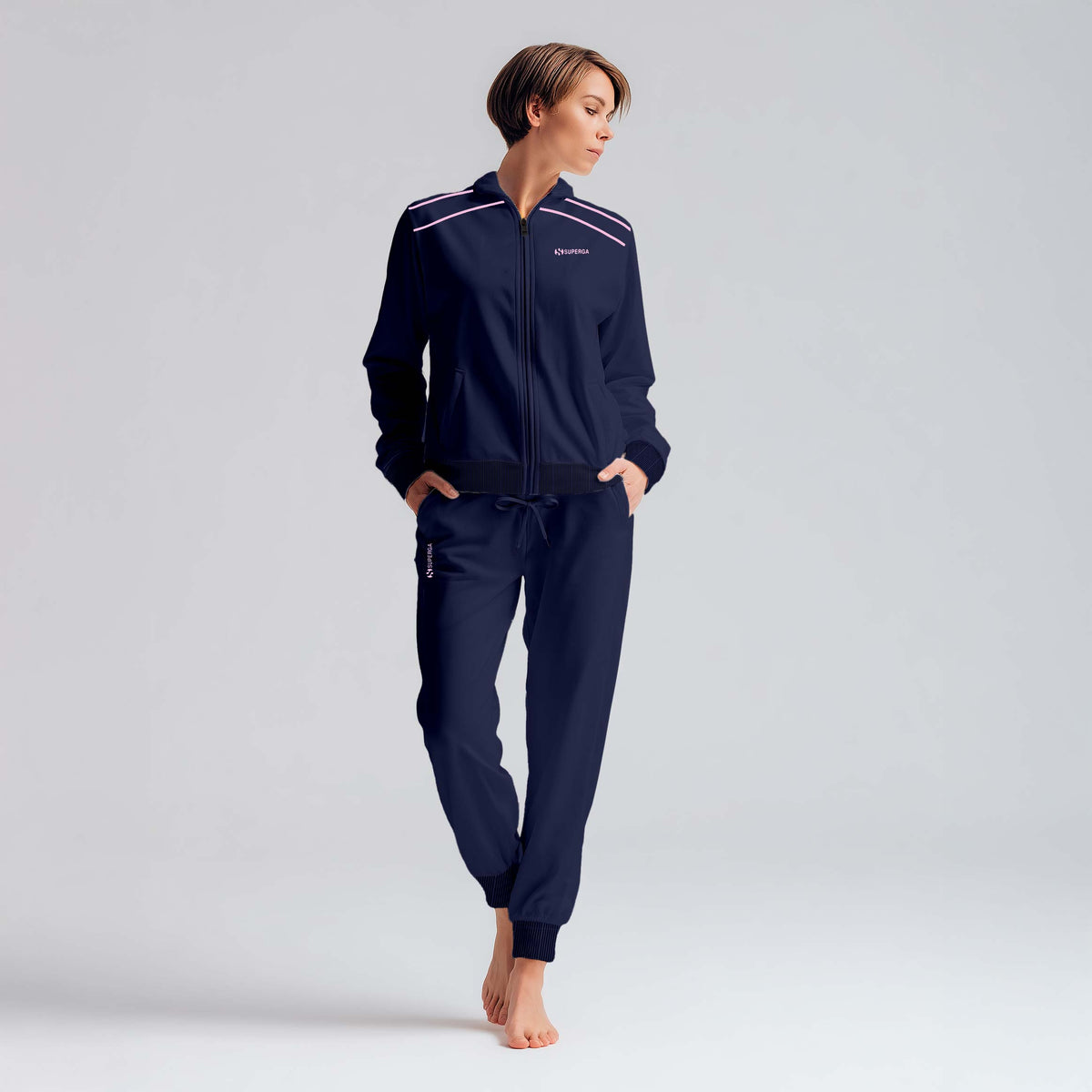 Tuta donna full zip primaverile Superga SWS26406