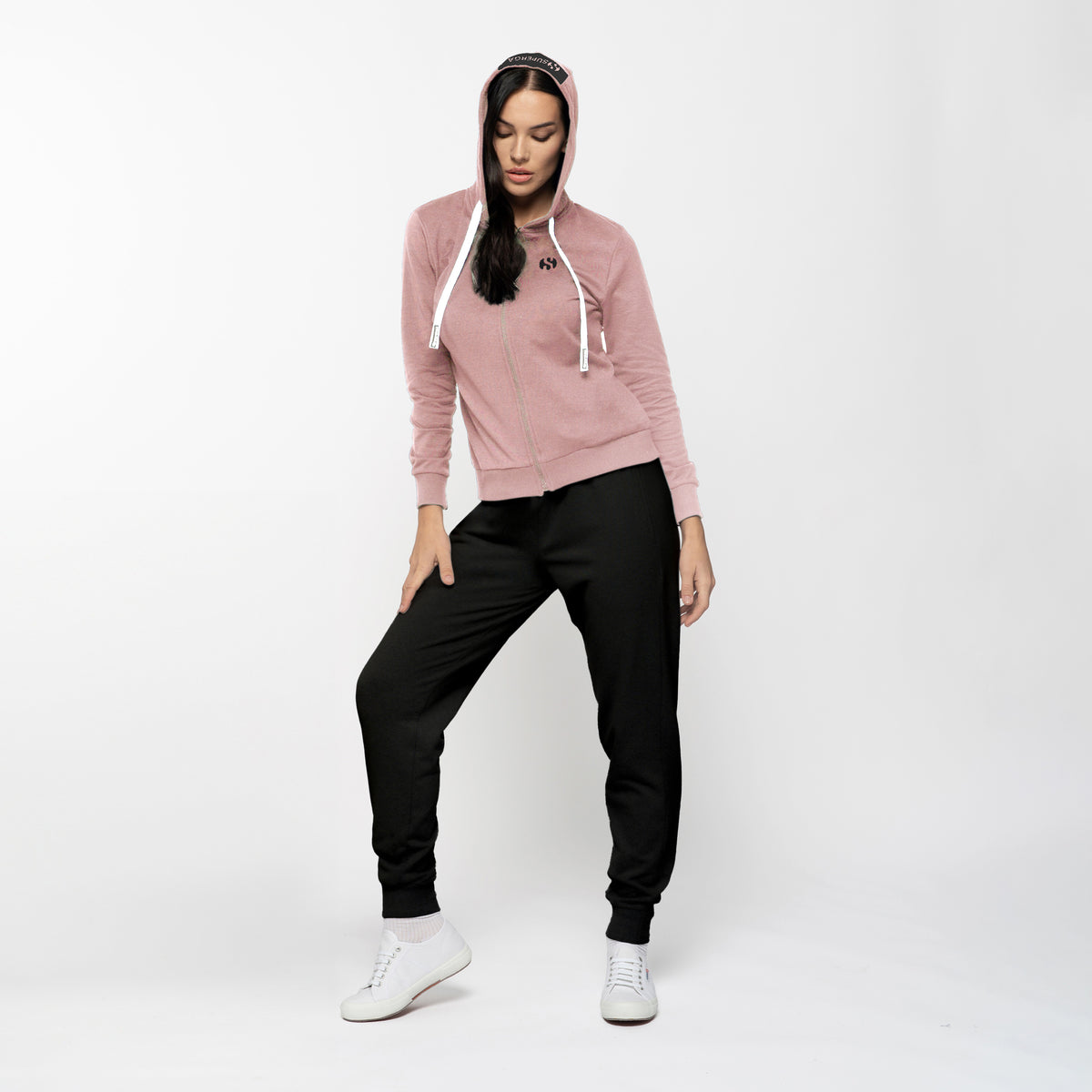 Tuta Donna con cappuccio realizzata in caldissimo cotone felpato Superga SWW24358