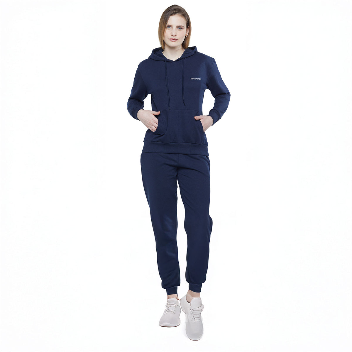 Tuta donna con zip in cotone felpato Superga SWW25800