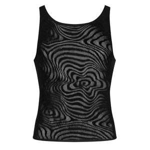 Canotta uomo sexy lavorata semitrasparente Obsessive T103 tank top