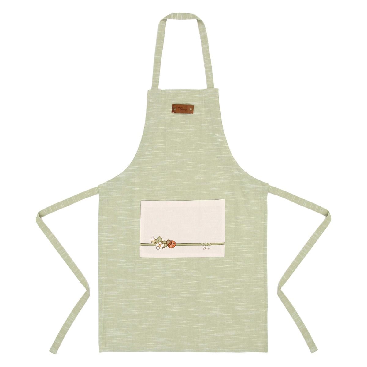 Set da Cucina presina, guanto e grembiule + vassoio in legno Country Bloom Thun