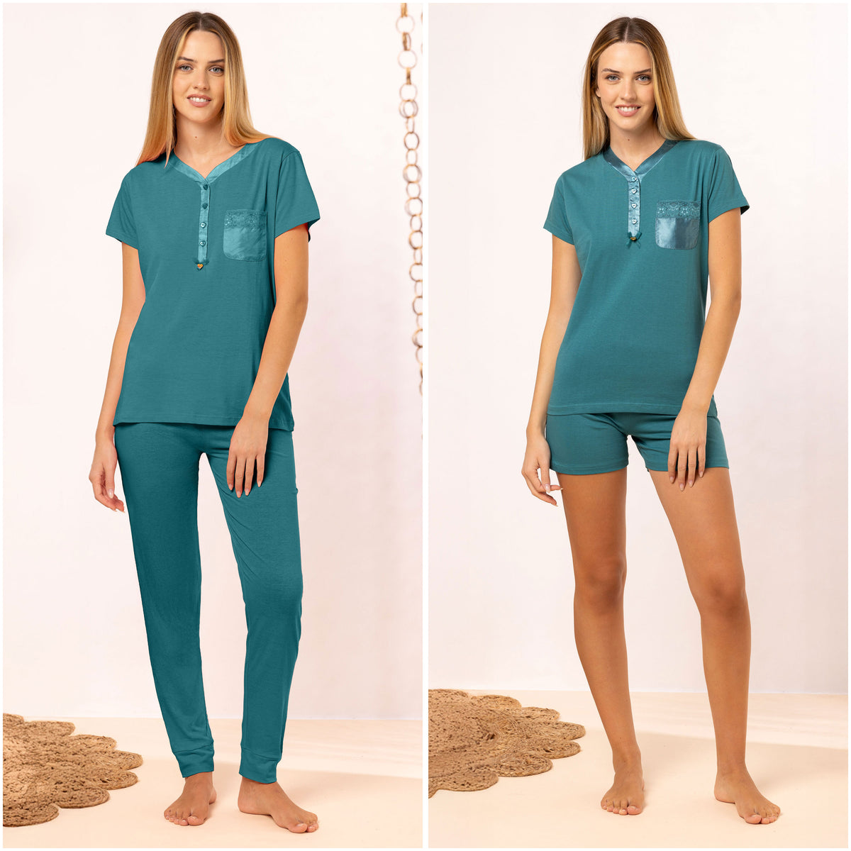 Pigiama Donna Tris con Doppio Pantalone Irge TD51