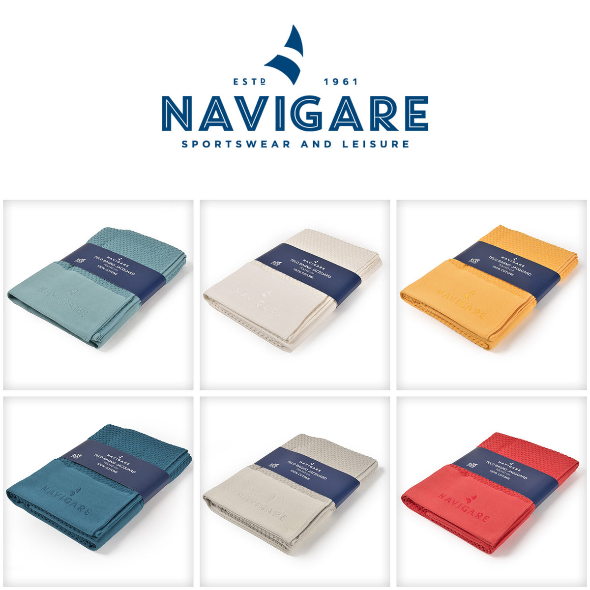Telo bagno Jacquard Navigare 100% cotone