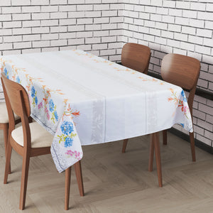 Tovaglia fantasia fiorata grigio Preziosa rasatello Thango