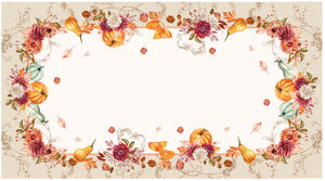 Tovaglia Vingi Tiffany cod. 26 in cotone con zucche e fiori