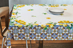 Tovaglia Vingi Tiffany cod.A02 cotone con limoni e decori