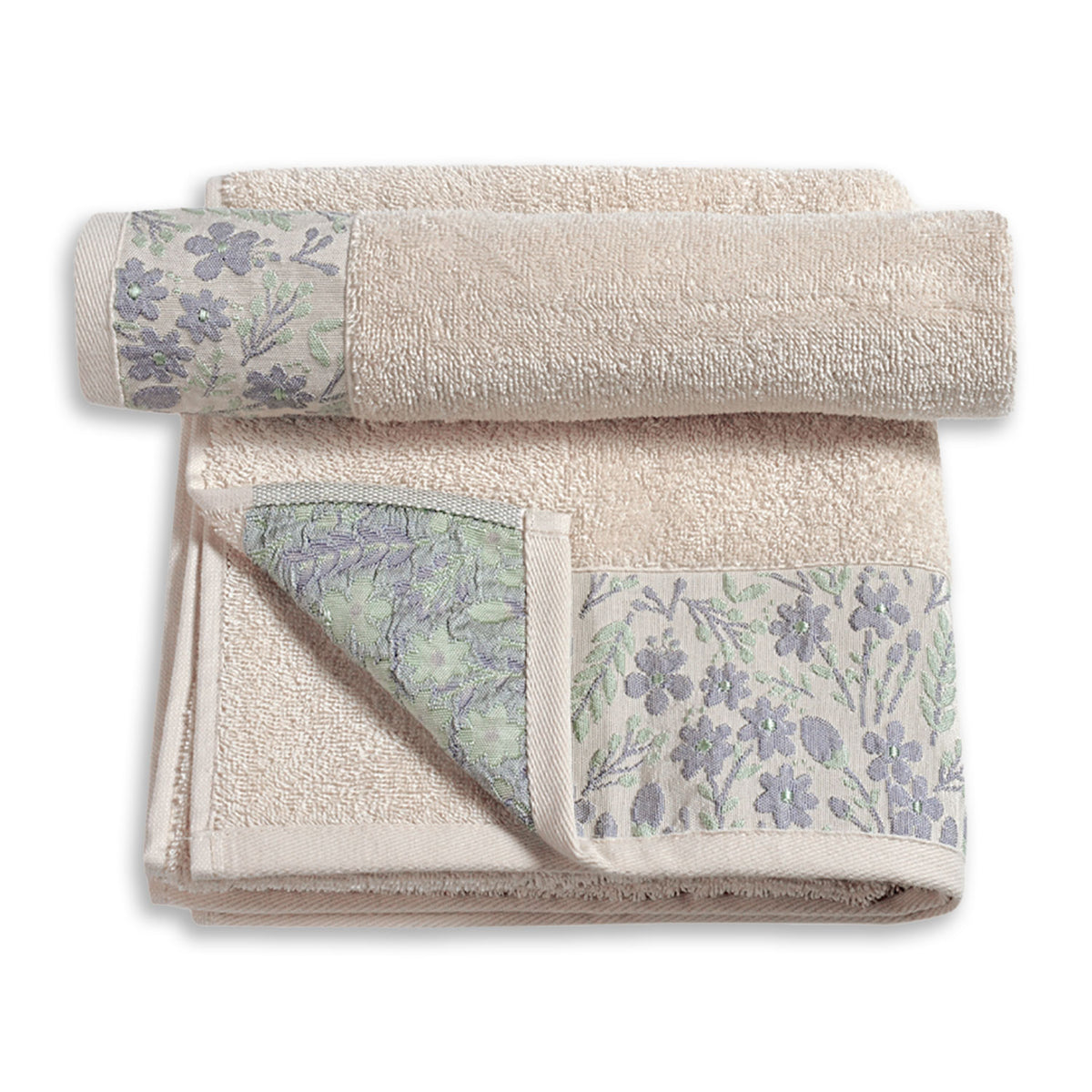 Vingi set asciugamani viso + ospite cotone Tiziana