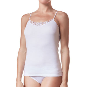 Top canottiera intima Trevi 95117 con pizzo donna 3 pz