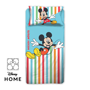Lenzuola letto Topolino celeste colorate 100% cotone Disney