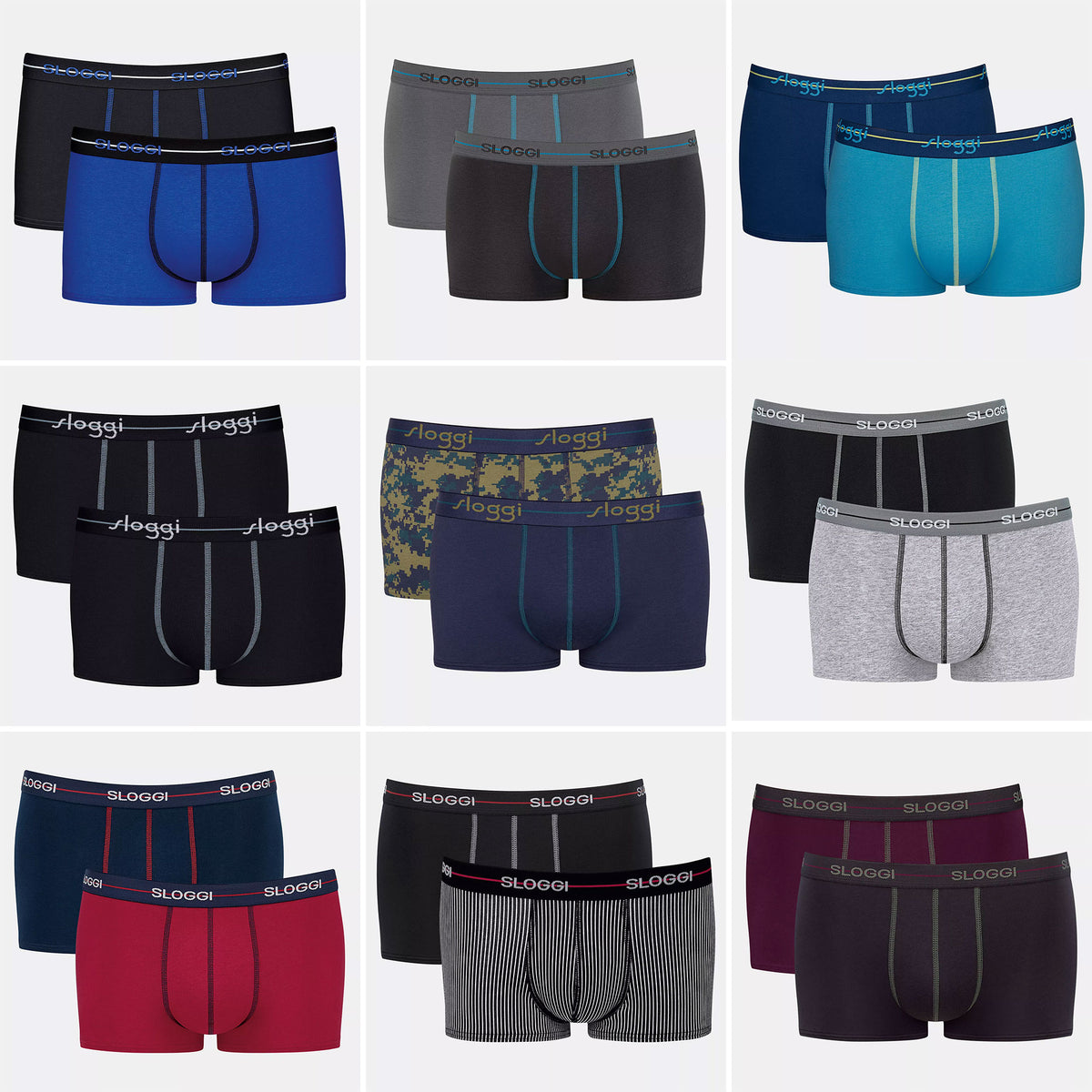 Boxer uomo sloggi short hipster 2 pezzi