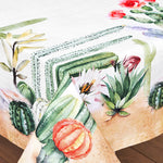 Tovaglia in cotone con cactus e piante tropicali Vingi tiffany Disegno 9