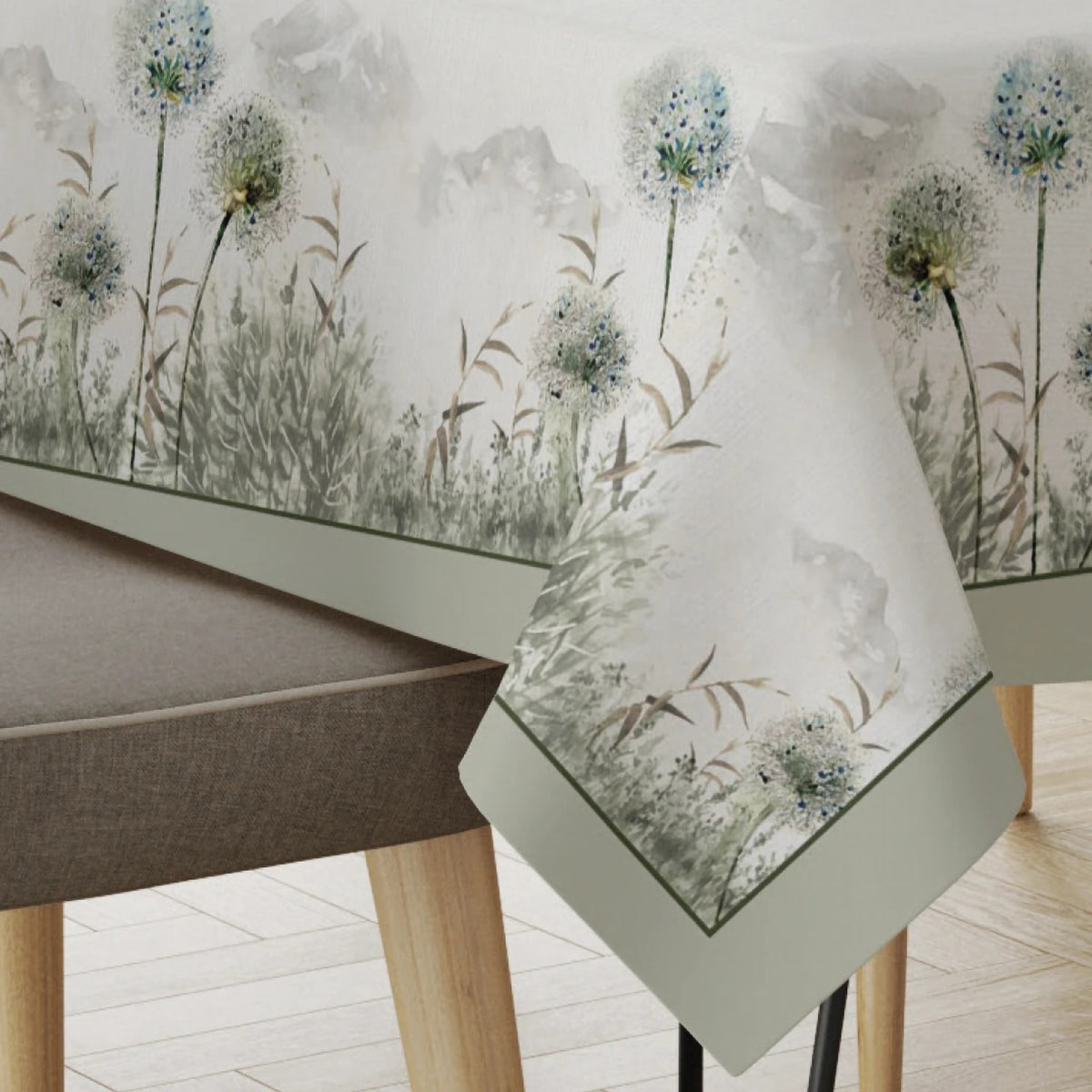 Tovaglia cotone con fiori di tarassaco Vingi Tiffany dis.35