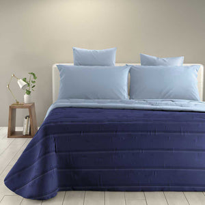 Trapuntino primaverile singolo Irge celeste blu double face