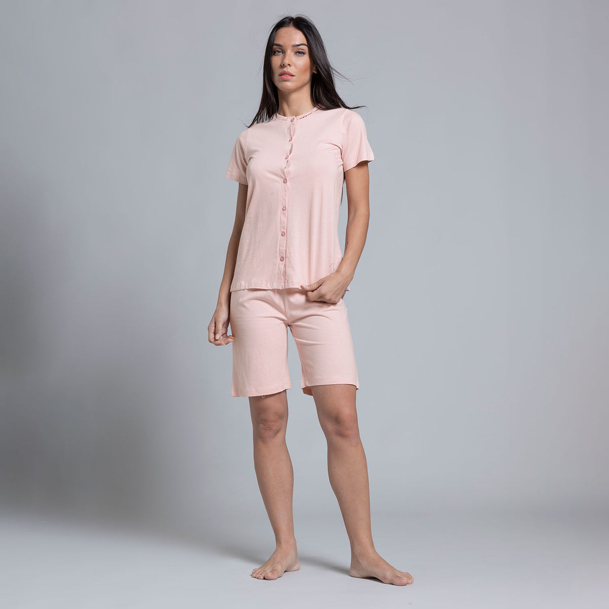 Pigiama donna tris in cotone Biancaluna 26D21758