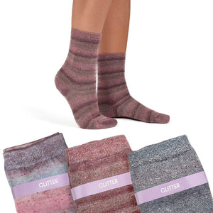 Calze corte donna con seta Prisco Tweed 3 paia