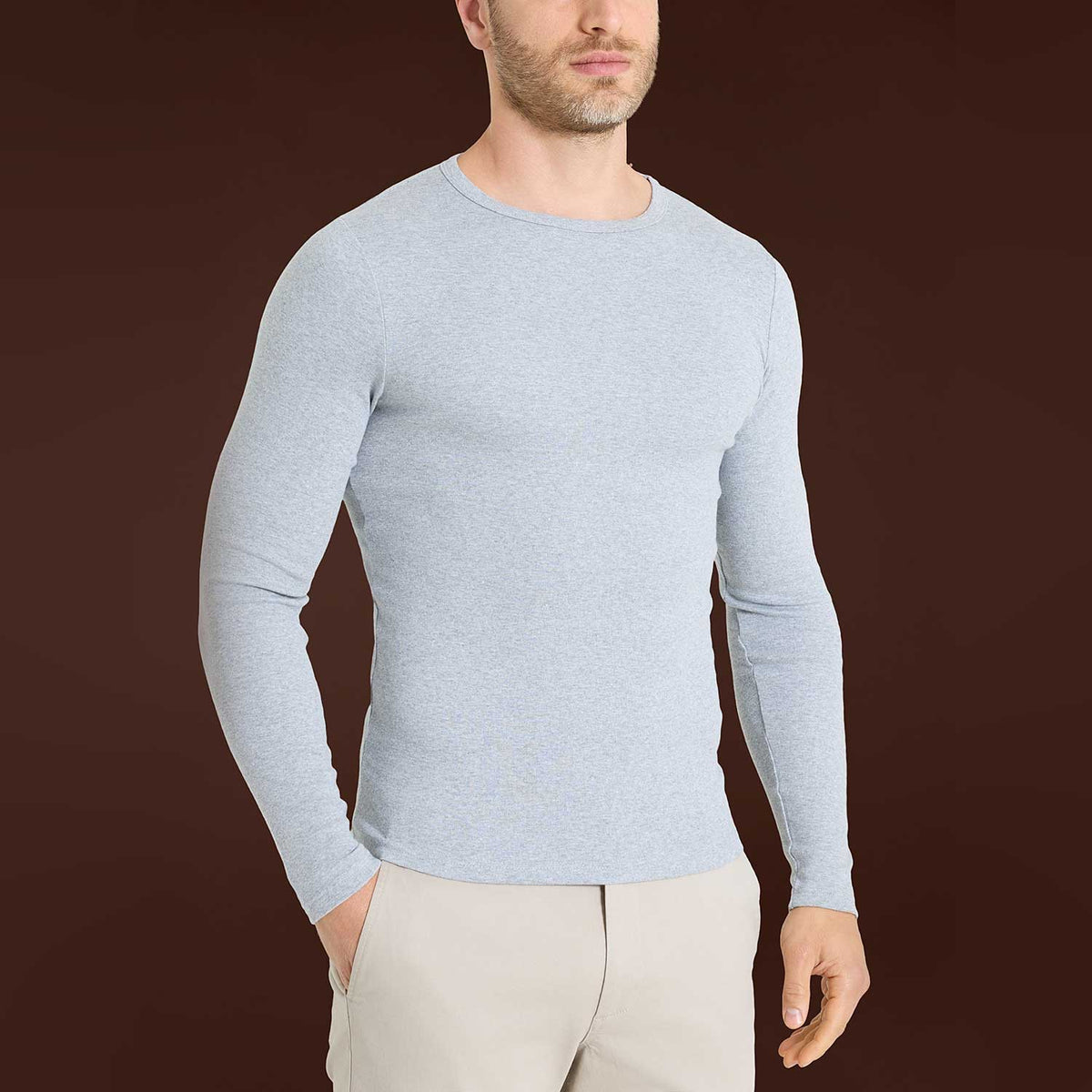Maglia uomo girocollo caldo cotone Ragno U262A9