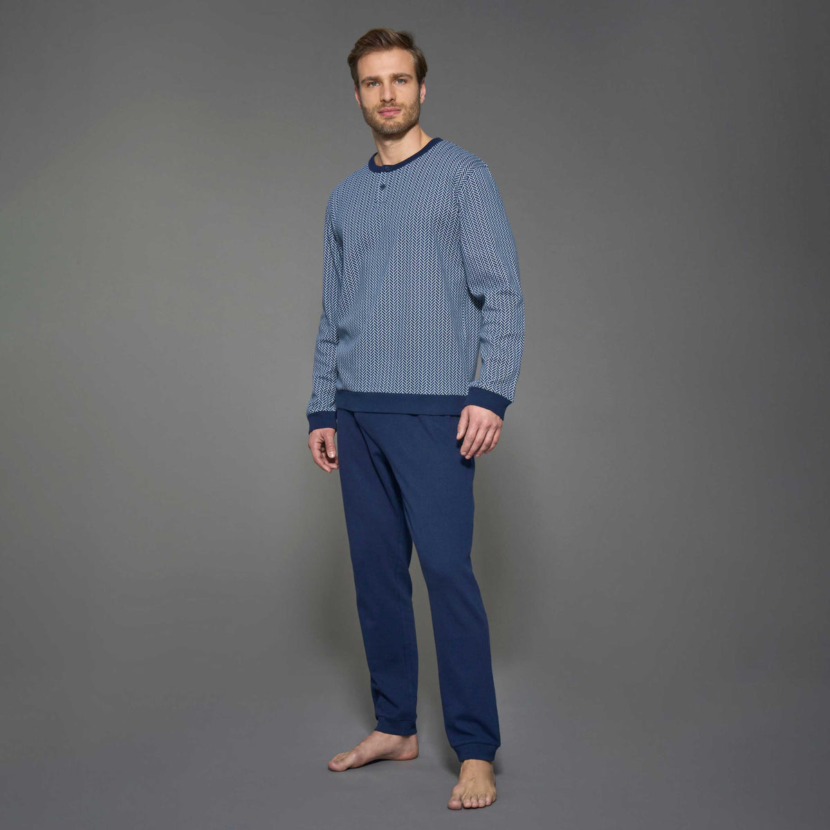Pigiama uomo 100% caldo cotone Ragno U837N1