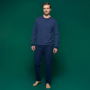 Pigiama uomo 100% caldo cotone Ragno U839N1