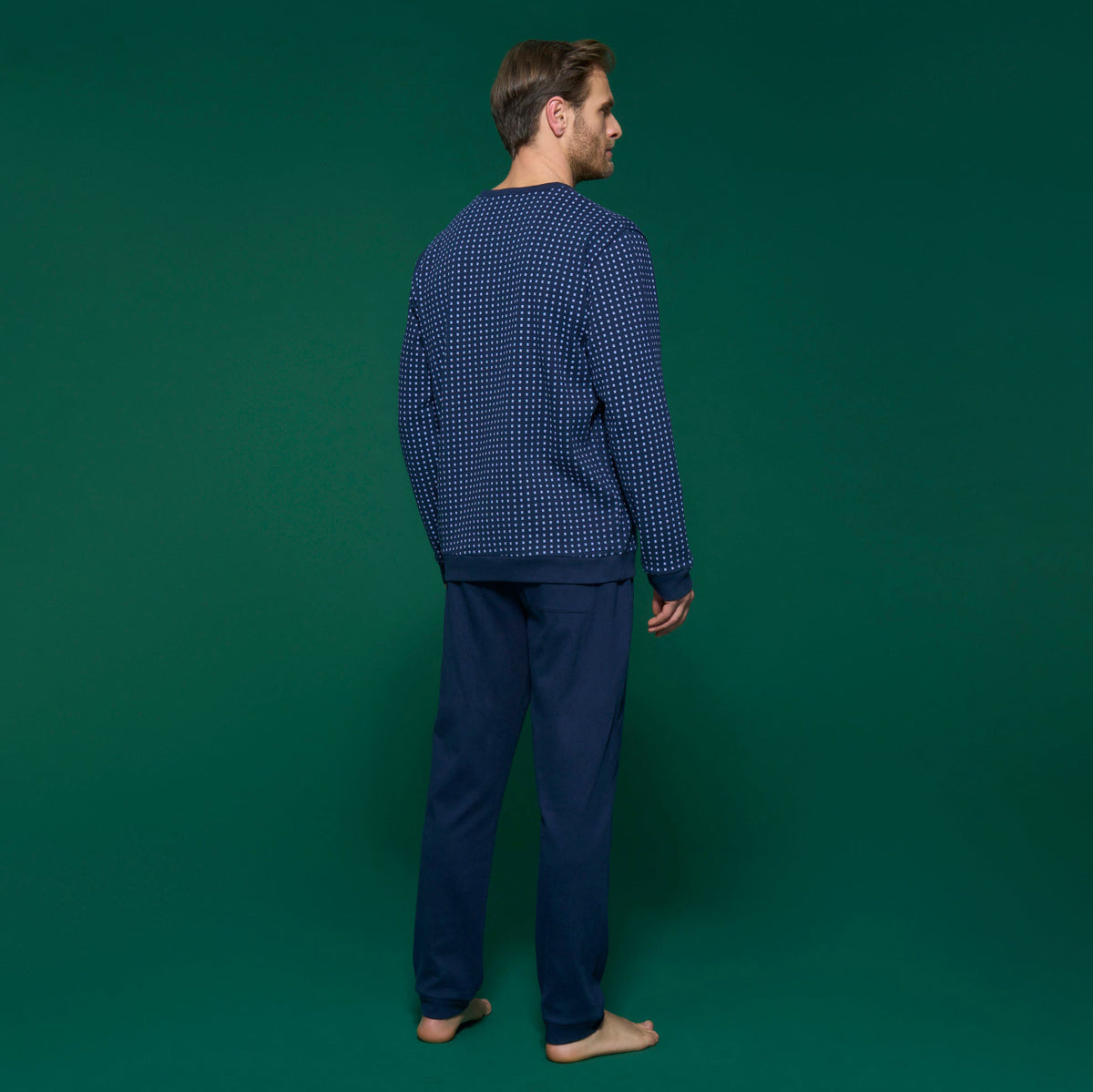 Pigiama uomo 100% caldo cotone Ragno U839N1