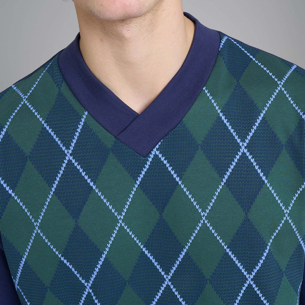 Pigiama uomo a rombi interlock Ragno U962N2