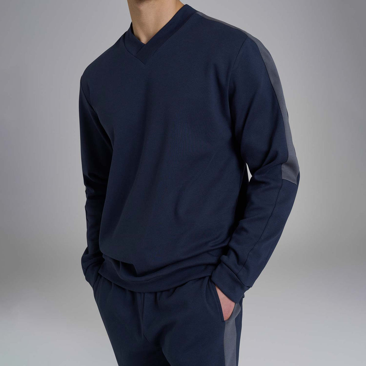 Pigiama uomo caldo cotone scollo v Ragno U990N2