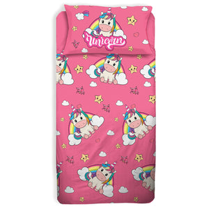 Completo letto unicorni 100% cotone